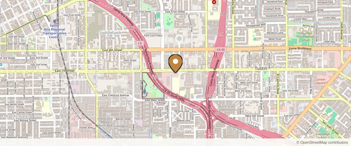 Map showing Dr. Michael Jazayeri - Plastic & Reconstructive Surgery in Irvine, California
