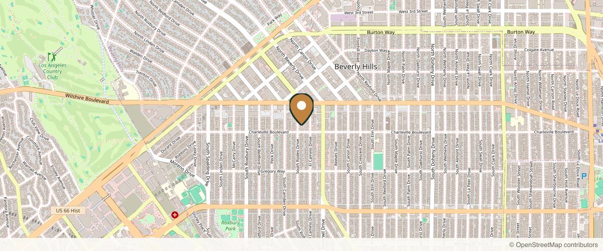 Map showing Dr. Michael Zarrabi in Beverly Hills, California