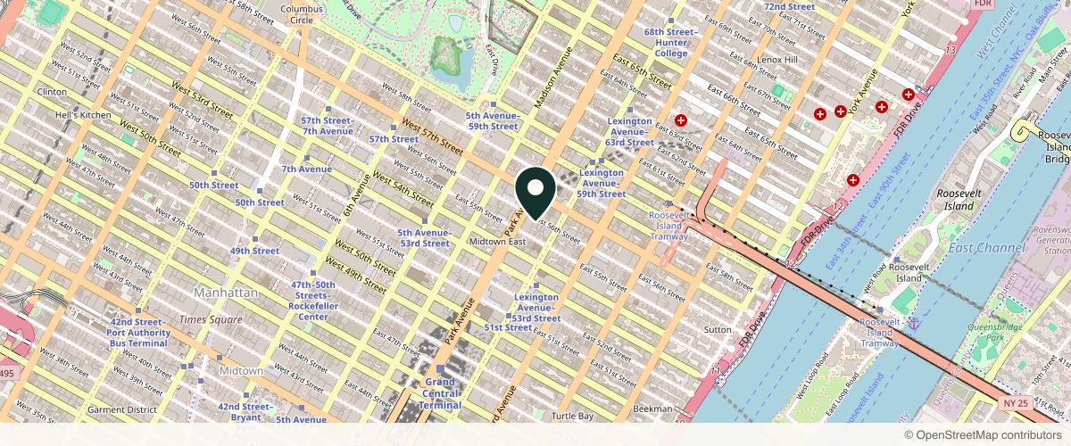 Map showing Dr. Michelle F. Henry in New York, New York