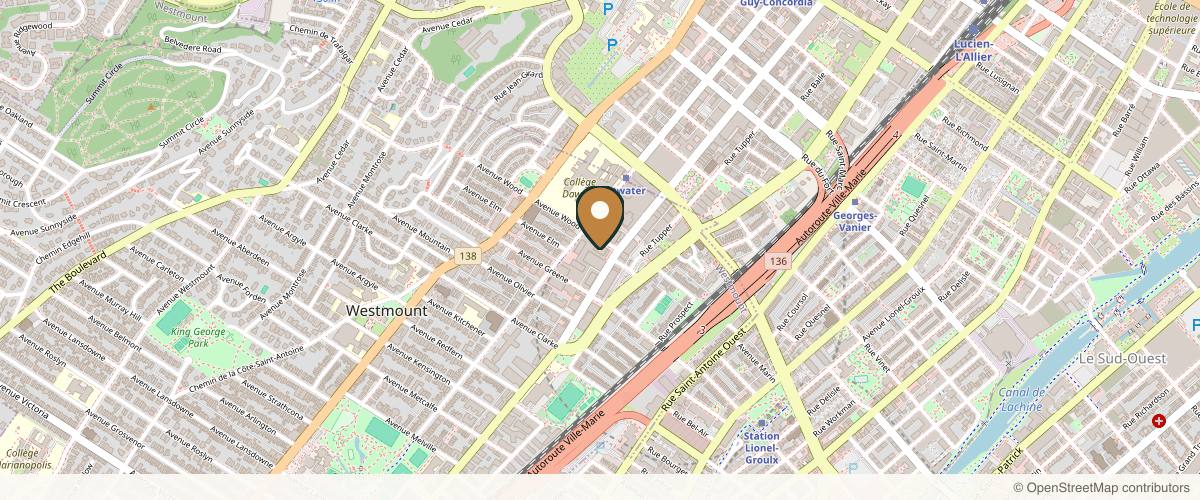 Map showing Dr. Nabil Fanous in Montreal, Quebec