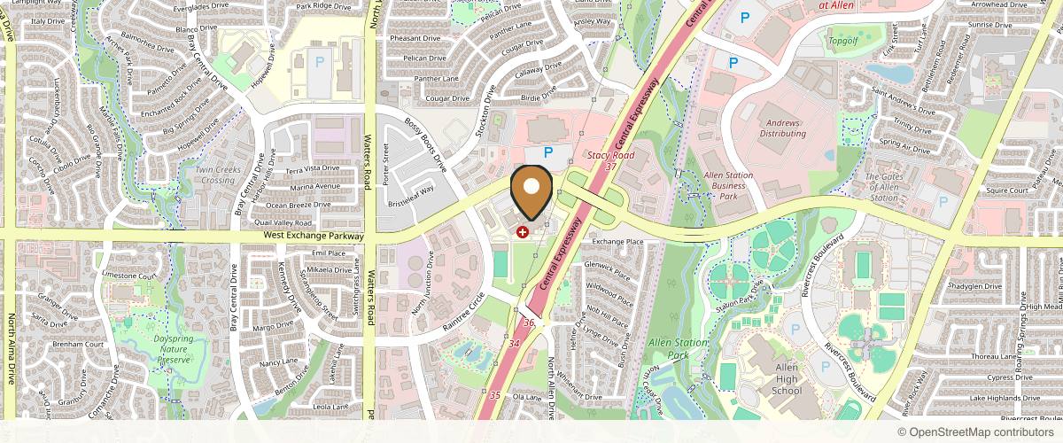 Map showing Dr. Nam H. Le MD, PhD in McKinney, Texas