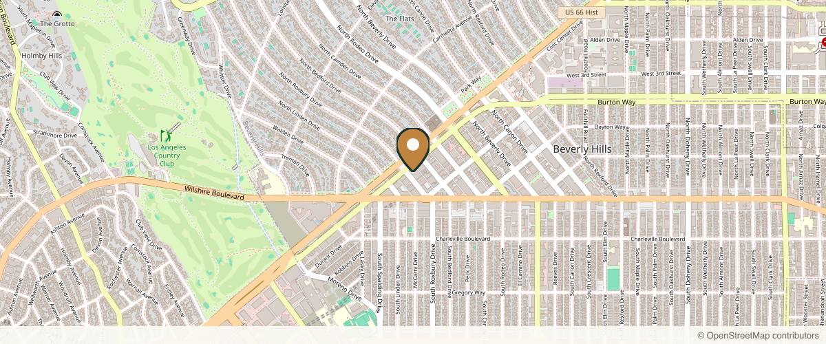 Map showing Dr. Nima Shemirani - Eos Beverly Hills Rhinoplasty Center in Los Angeles, California