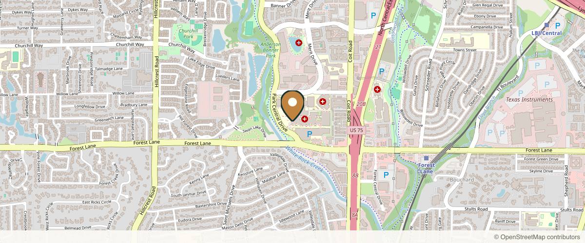 Map showing Dr. Rai: Cosmetic Surgical Center in Dallas, Texas