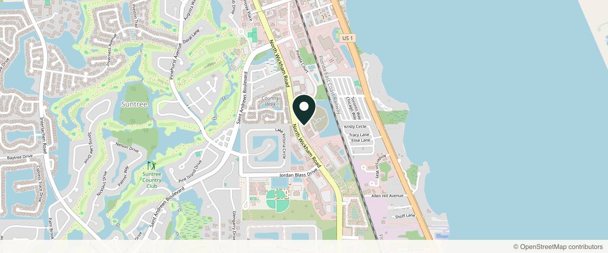 Map showing Dr. Rebecca Novo in Melbourne, Florida
