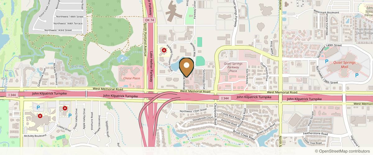 Map showing Dr. Robert Rhodes, MD in Oklahoma City, Oklahoma