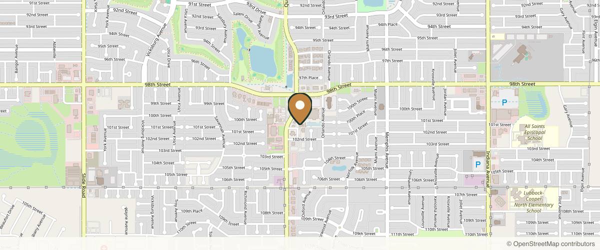 Map showing Dr. Robert Schmid, MD, Plastic Surgeon in Lubbock, Texas