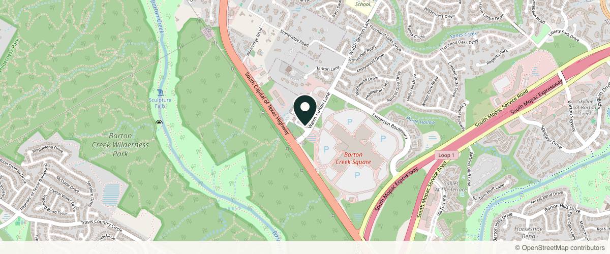 Map showing Dr. Robert Whitfield MD in Austin, Texas