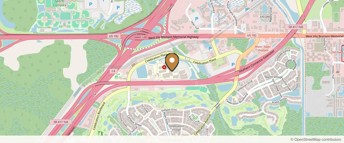 Map showing Dr. Roxanne Sylora, MD in Kissimmee, Florida