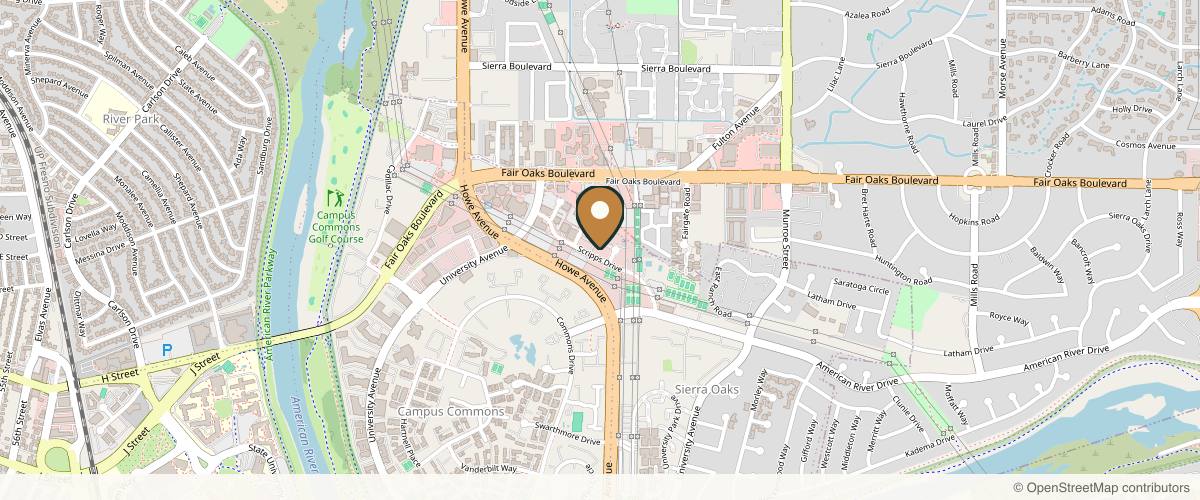 Map showing Dr. Scott D. Green in Sacramento, California