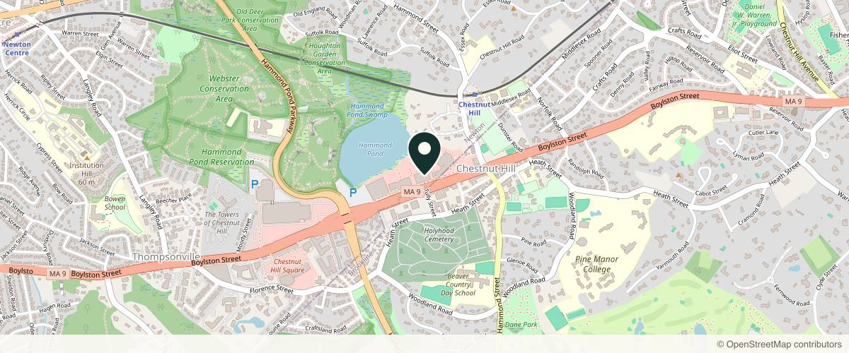 Map showing Dr. Sean Doherty in Newton, Massachusetts