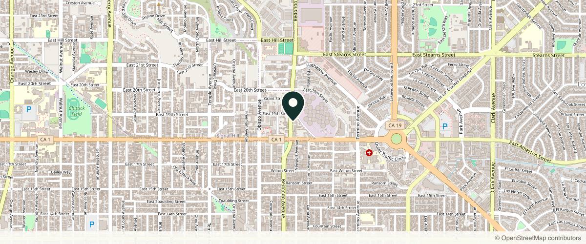 Map showing Dr. Sharam S. Yashar, MD in Long Beach, California