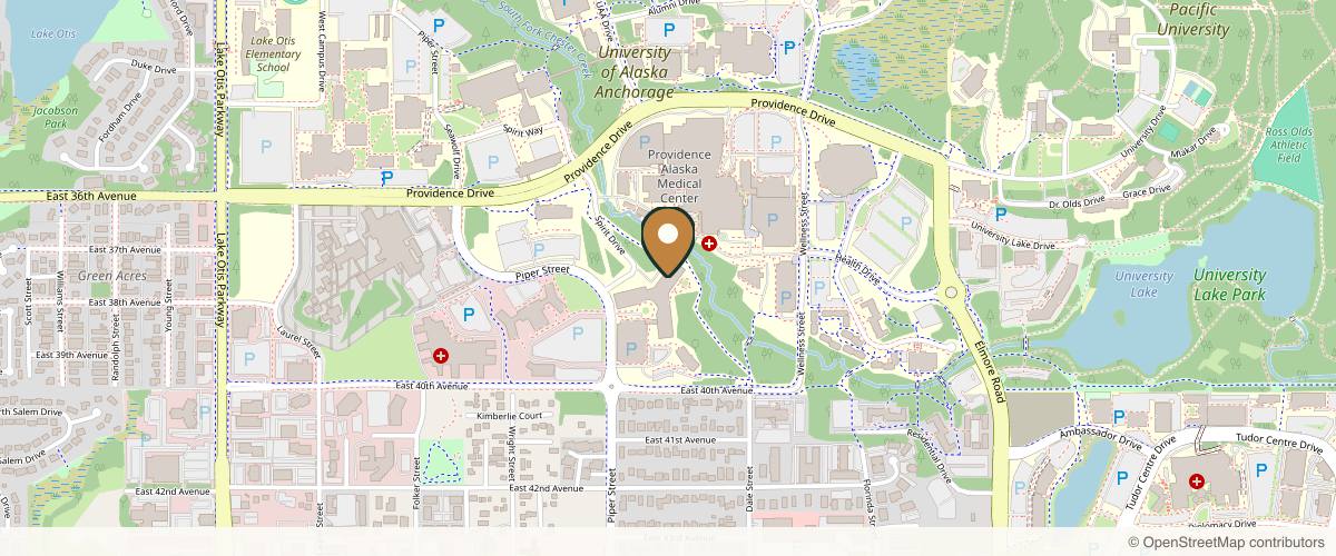 Map showing Dr. Sherry Johnson, DO, FACS in Anchorage, Alaska