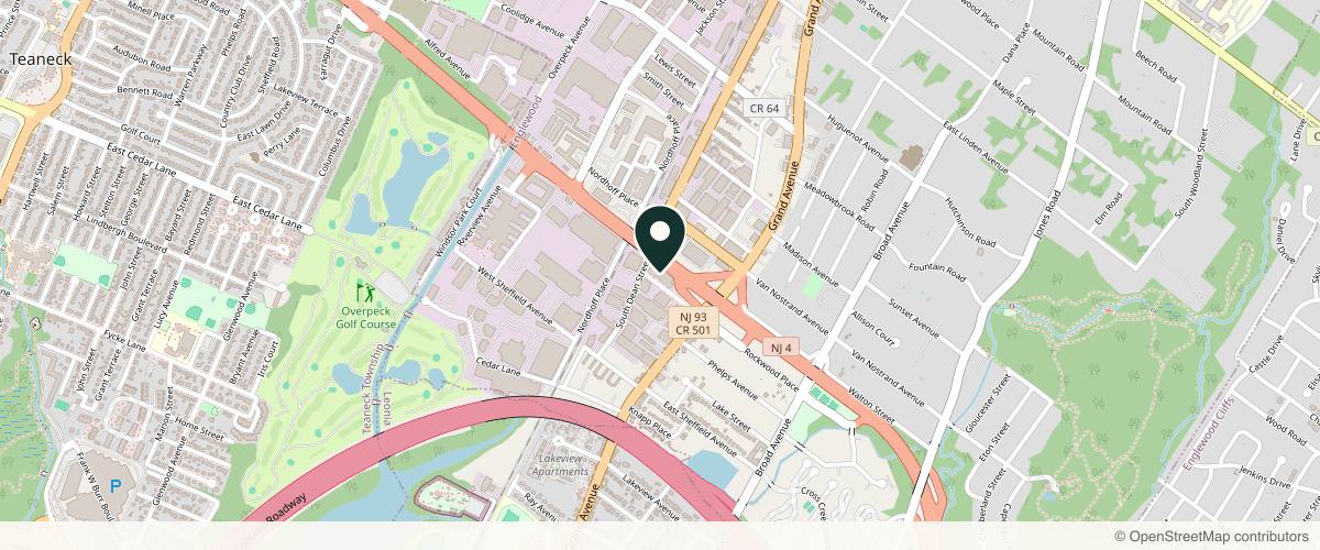 Map showing Dr. Shwetambara Parakh, M.D. in Ridgewood, New Jersey