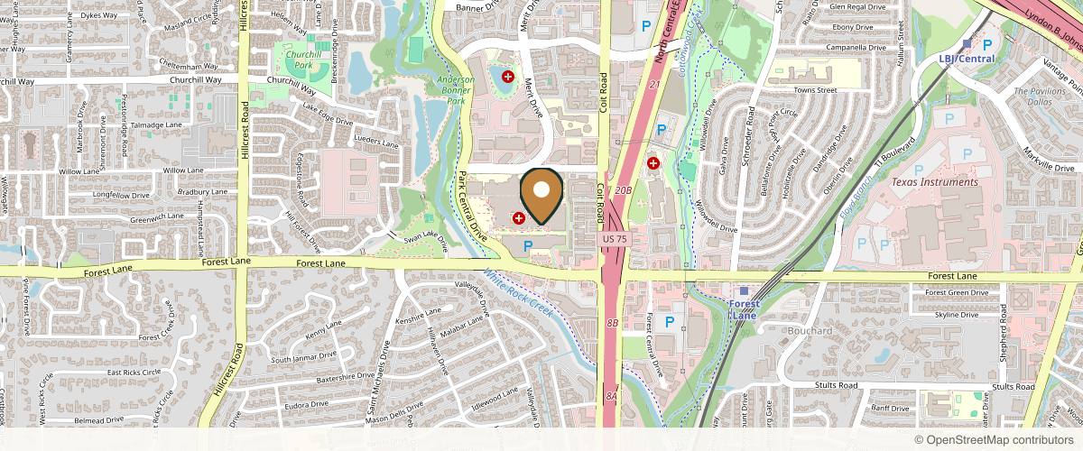 Map showing Dr. Solomon M. Azouz, MD in Dallas, Texas