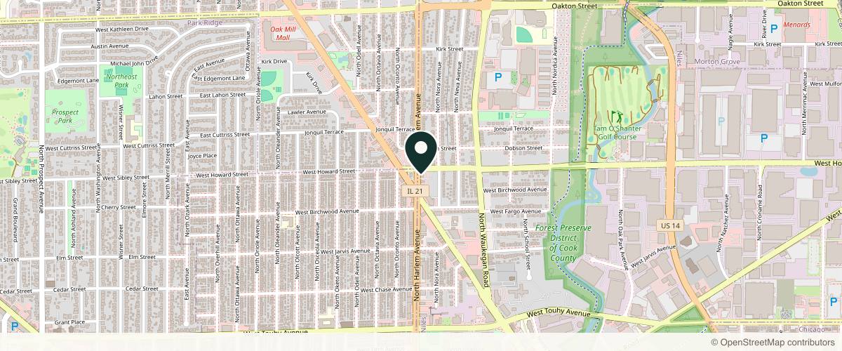 Map showing Dr. Speron Plastic Surgery in Chicago, Illinois