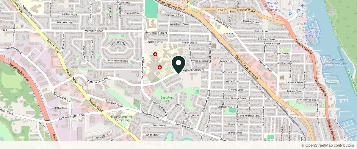 Map showing Dr. Stacy Fan MD - Plastic and Reconstructive Surgery in Nanaimo, British Columbia