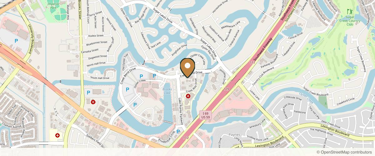 Map showing Dr. Stan Plastic Surgery & Med Spa in Sugar Land, Texas