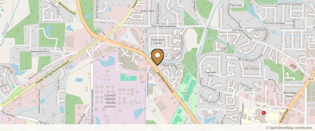 Map showing Dr. Stanley A. Okoro, MD in Marietta, Georgia
