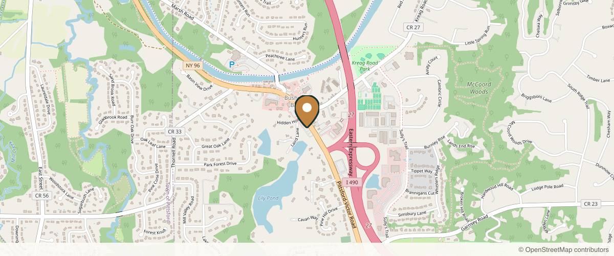Map showing Dr. Stephen M. Evangelisti, M.D. in Rochester, New York