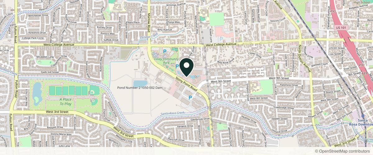 Map showing Dr. Tom Cosmetic Surgery in Santa Rosa, California