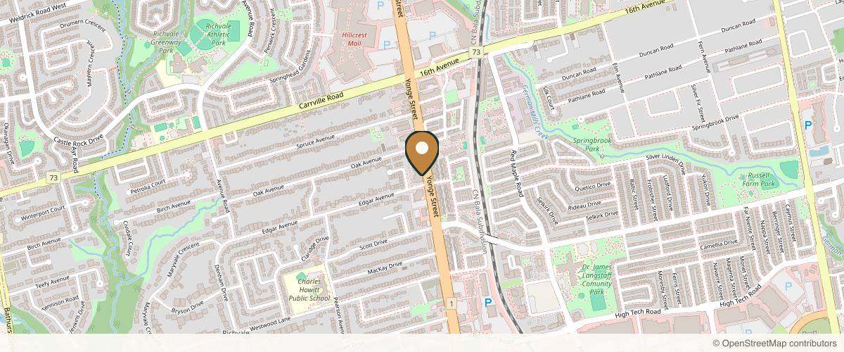 Map showing Dr. Tymon Tai, MD in Richmond Hill, Ontario