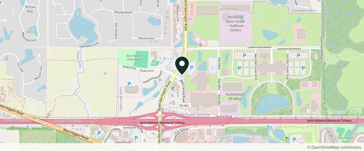 Map showing Dr. Urvashi Kaw, MD in Schaumburg, Illinois