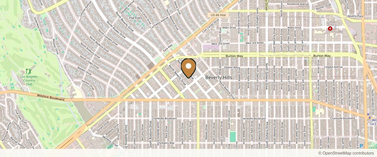 Map showing Dr. William Harris - Harris Facial Plastic Surgery & Aesthetics in Beverly Hills, California