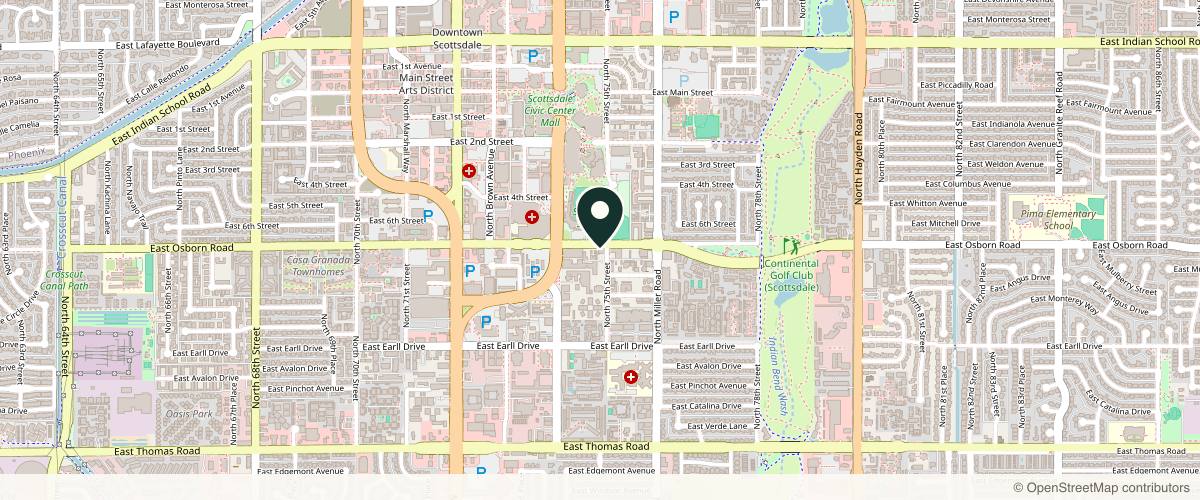 Map showing Dr. William J. Hall, MD in Scottsdale, Arizona
