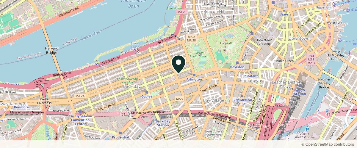 Map showing Dr. William Numa – Boston Facial Plastic Surgeon in Boston, Massachusetts