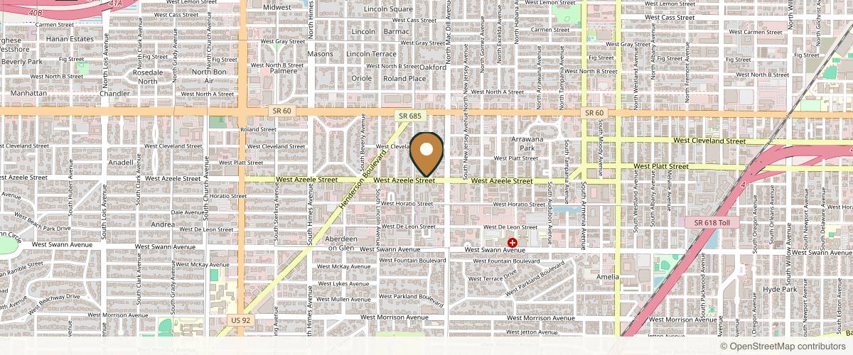 Map showing Dr. William P. Mack, MD in Tampa, Florida