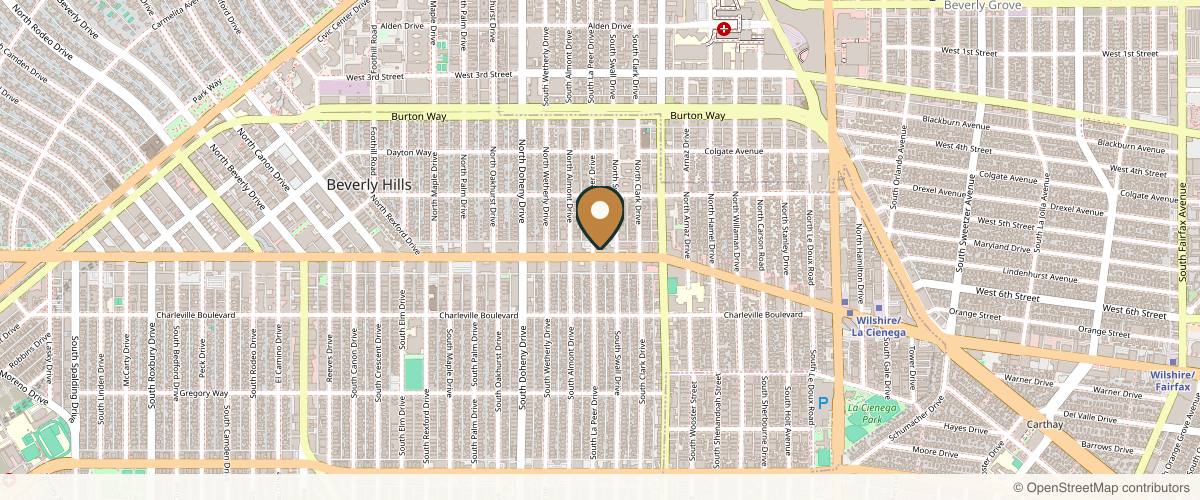 Map showing Dr. William Rahal in Beverly Hills, California