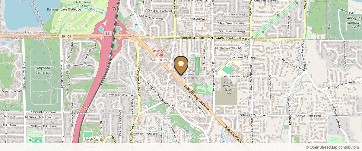Map showing Dr. Won Cosmetic Surgery in Seattle, Washington
