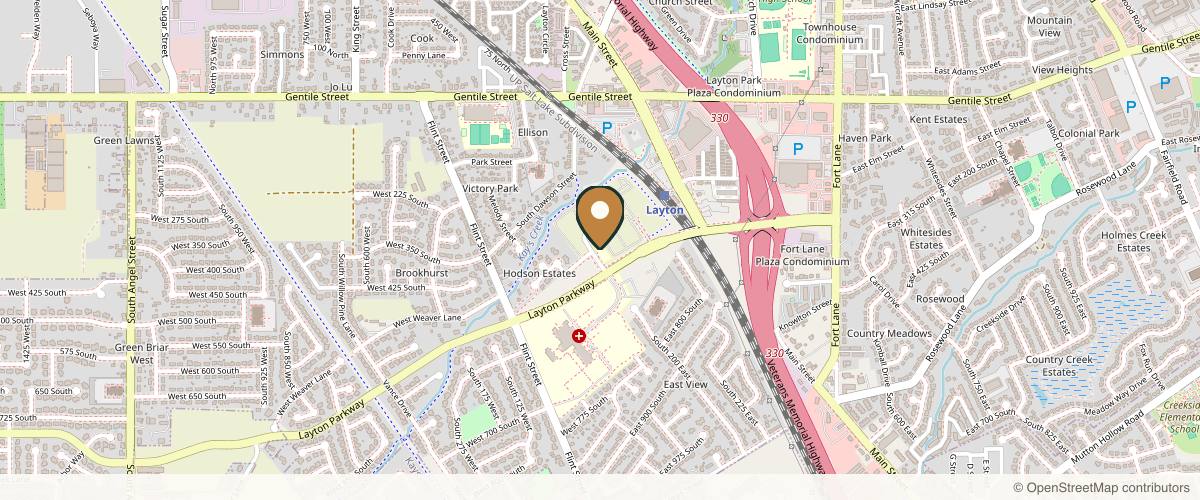 Map showing Dr. York Yates Plastic Surgery in Salt Lake City, Utah