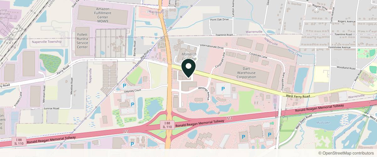 Map showing Duly Health and Care - Naperville Dermatology in Naperville, Illinois