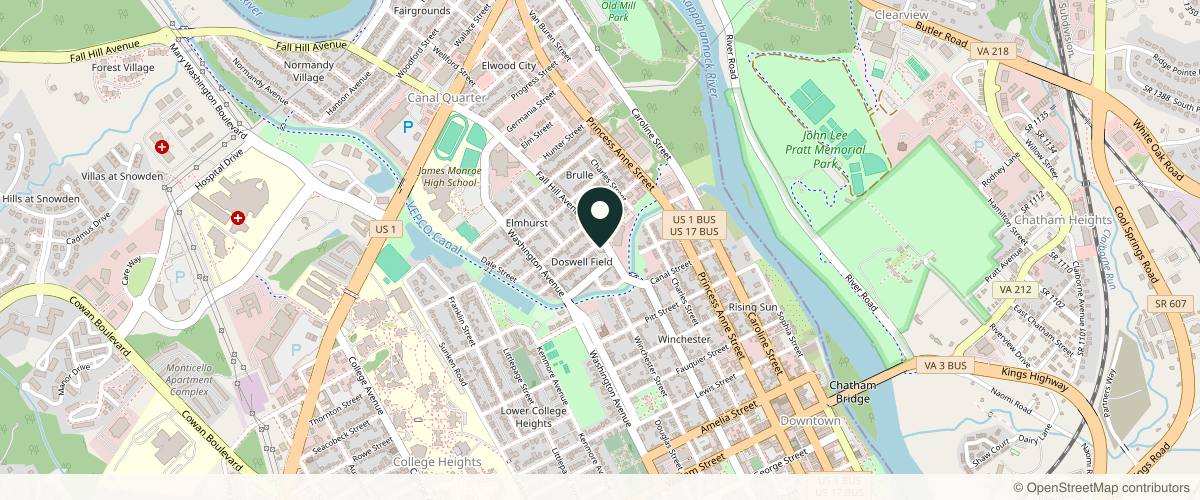 Map showing Ear, Nose & Throat & Facial Plastic Surgery in Fredericksburg, Virginia