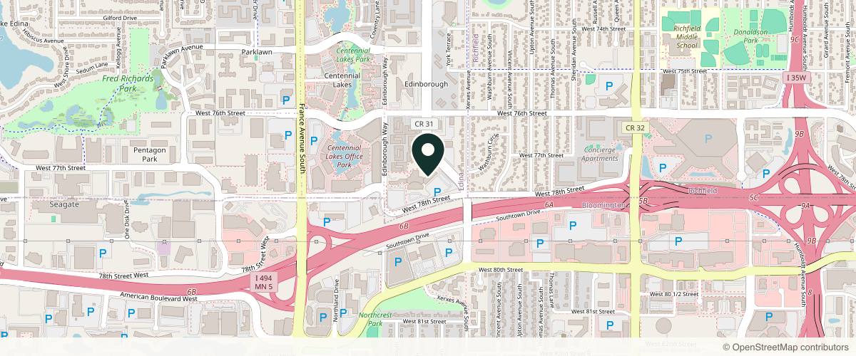 Map showing Echelon Surgical Specialists in Edina, Minnesota