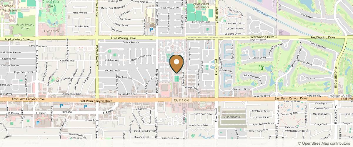 Map showing Eko Plastic Surgery in Palm Desert, California