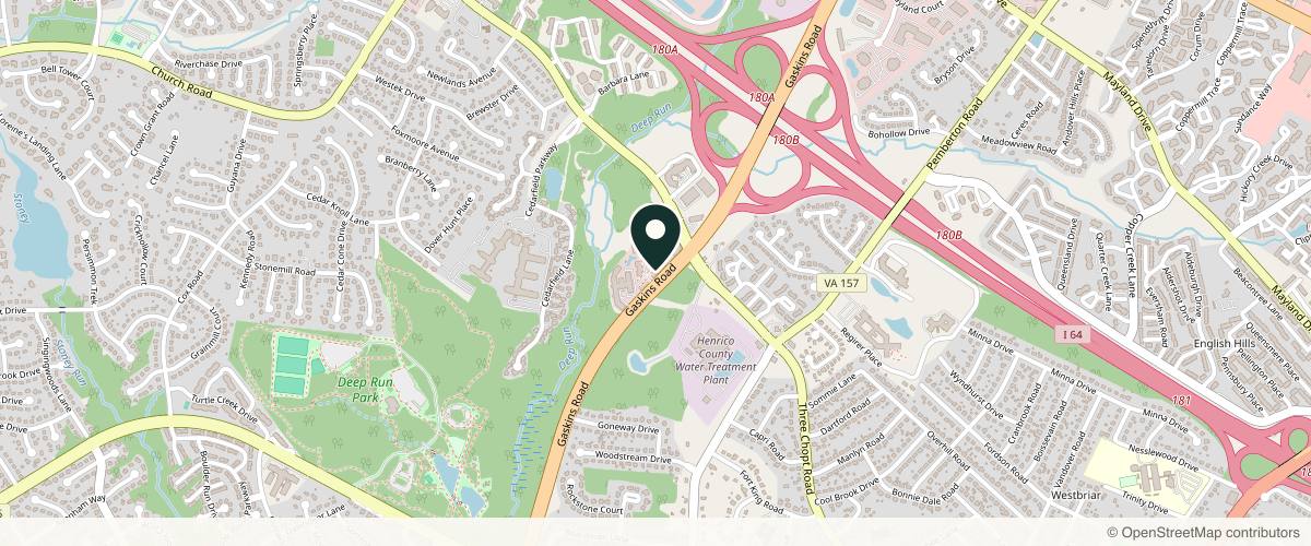 Map showing Elevate Dermatology & Plastic Surgery in Richmond, Virginia