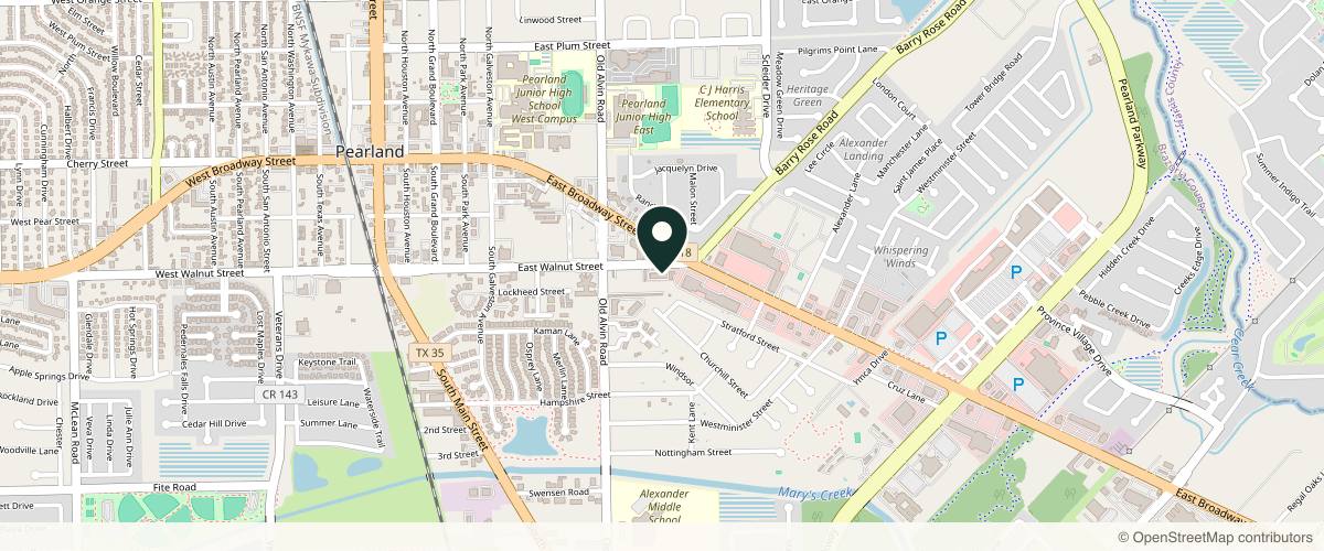 Map showing Elevate Medical Aesthetics in Pearland, Texas