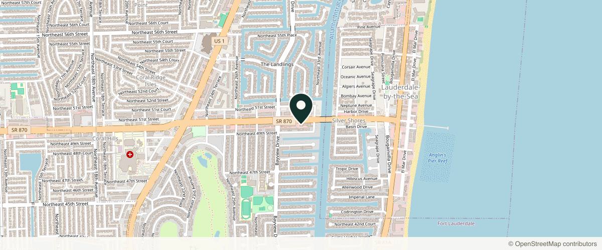 Map showing Elias Dermatology in Fort Lauderdale, Florida