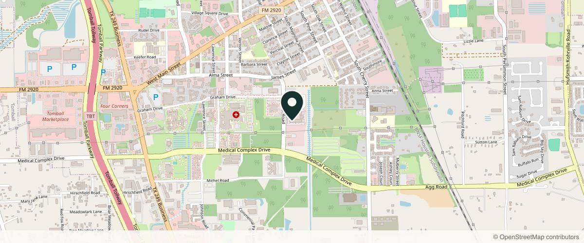 Map showing Elite Dermatology & Plastic Surgery in The Woodlands, Texas