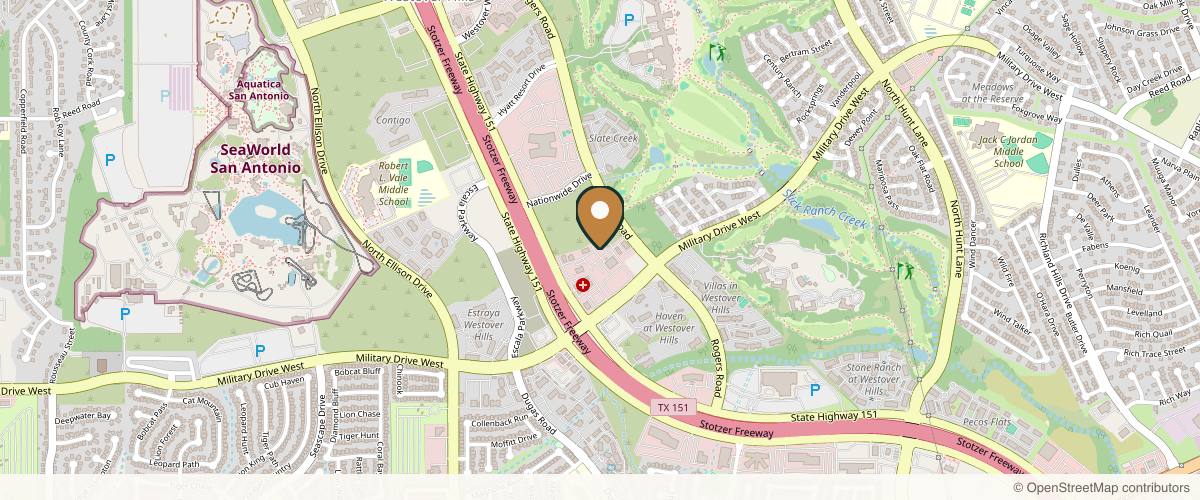 Map showing Elite Plastic and Reconstructive Surgery/Elite Medical Spa in San Antonio, Texas