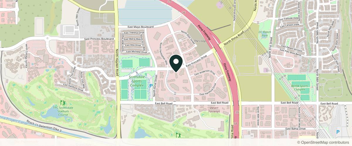 Map showing Elite Plastic Surgery Scottsdale in Scottsdale, Arizona