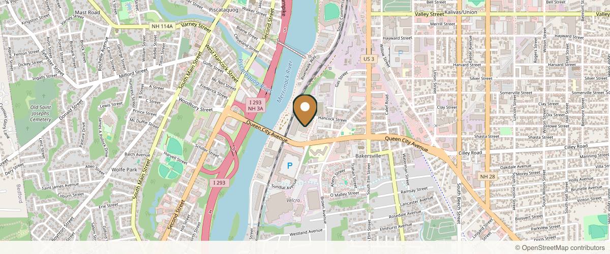 Map showing Elliot Plastic & Reconstructive Surgery in Manchester, New Hampshire