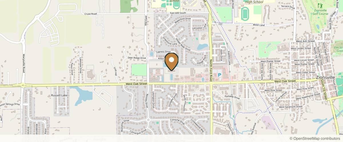 Map showing Emily Hrisomalos MD, Facial Plastic Surgery in Indianapolis, Indiana