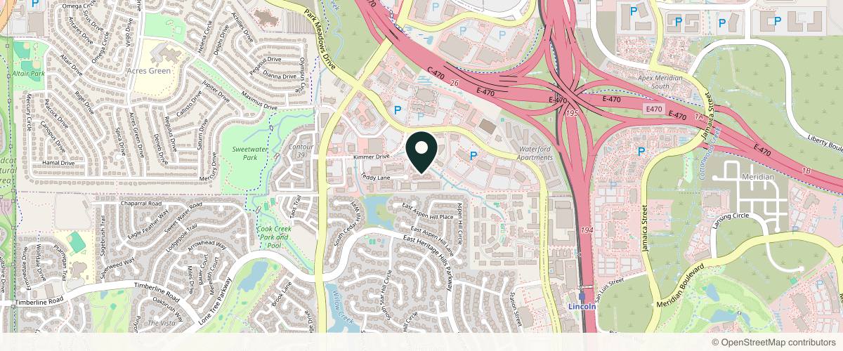 Map showing Emmett Plastic Surgery in Highlands Ranch, Colorado