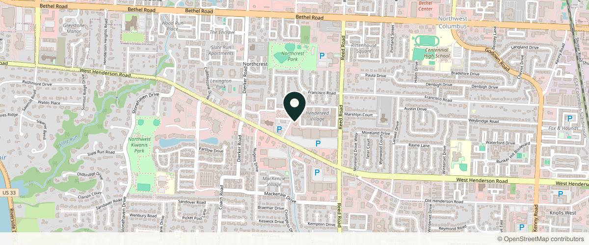 Map showing EncoreDermatology in Columbus, Ohio