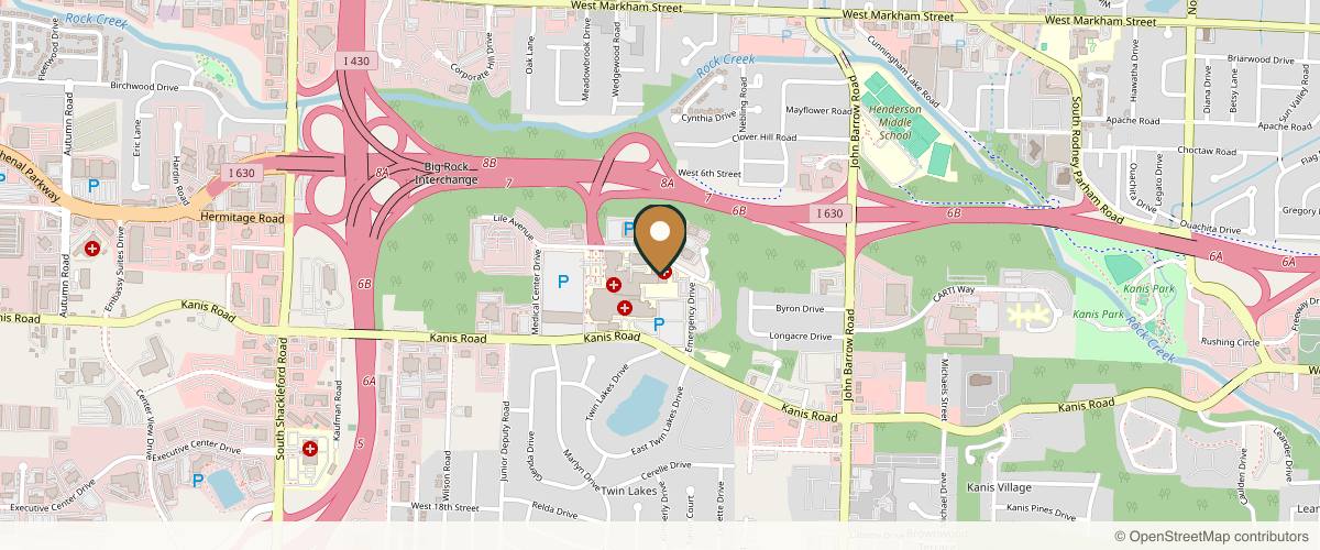 Map showing English Plastic & Cosmetic Surgery Center in Little Rock, Arkansas