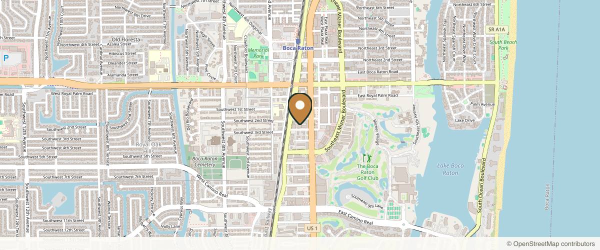 Map showing Ennis Plastic Surgery in Boca Raton in Boca Raton, Florida