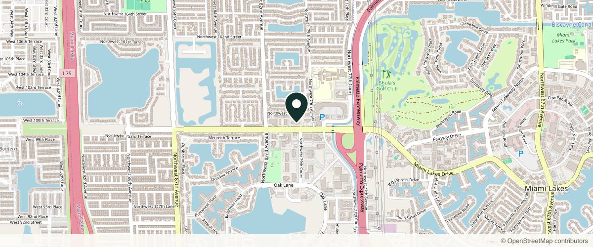 Map showing Enrique Hanabergh Jr, MD in Miami, Florida